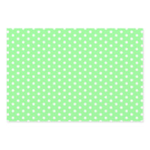 Zeitloses Minze White Polka Dot Geschenkpapier