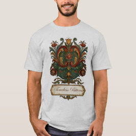Zeitloses Norwegisches Rosemaling T-Shirt: Ein Erb T-Shirt