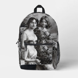 Zeitloses Portrait von Mutter und Tochter Bedruckter Rucksack