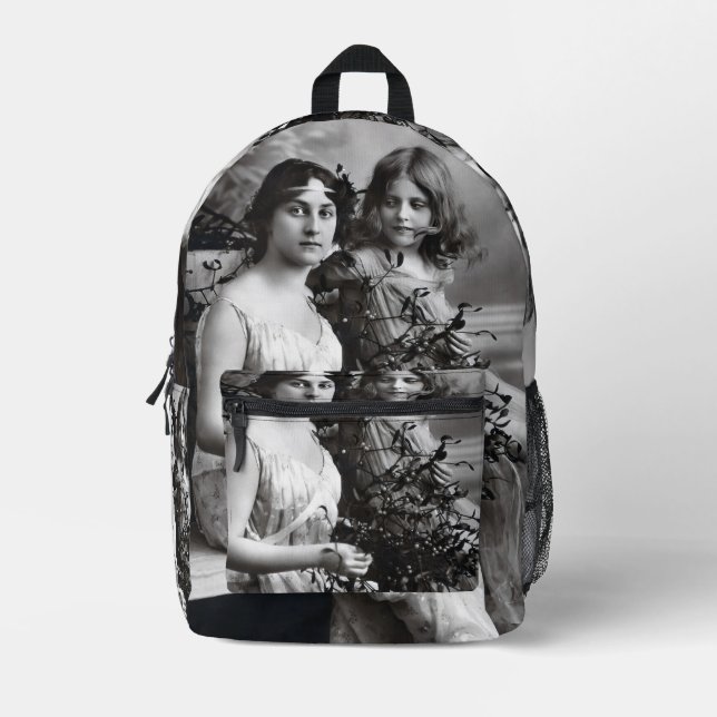 Zeitloses Portrait von Mutter und Tochter Bedruckter Rucksack (Vorderseite)