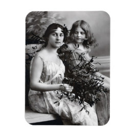 Zeitloses Portrait von Mutter und Tochter Magnet