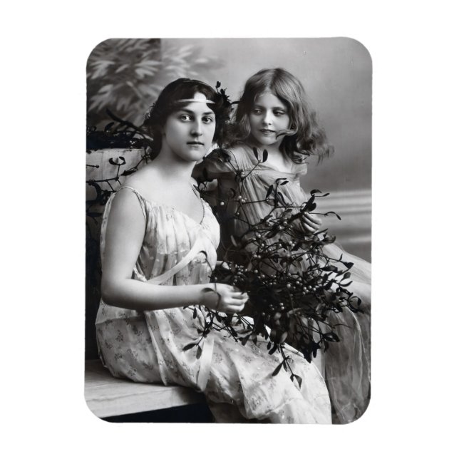 Zeitloses Portrait von Mutter und Tochter Magnet (Vertikal)