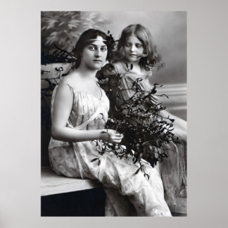 Zeitloses Portrait von Mutter und Tochter Poster