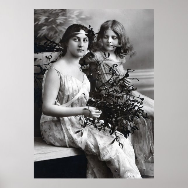 Zeitloses Portrait von Mutter und Tochter Poster (Vorne)