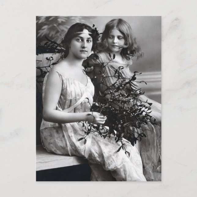 Zeitloses Portrait von Mutter und Tochter Postkarte (Vorderseite)