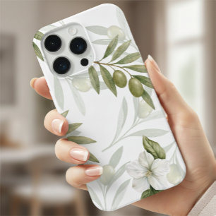 Zeitloses Salbei-Oliv-Wasserfarben-Chic  iPhone 15 Pro Hülle