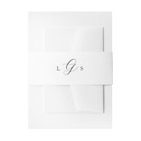 Zeitloses Schwarz-Weiß-Monogramm Elegante Hochzeit