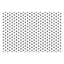 Zeitloses Schwarz-weißes Polka Dot Geschenkpapier