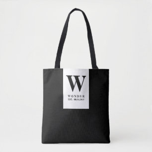 Zeitloses schwarzes Hochzeitsmonogramm Minimalis