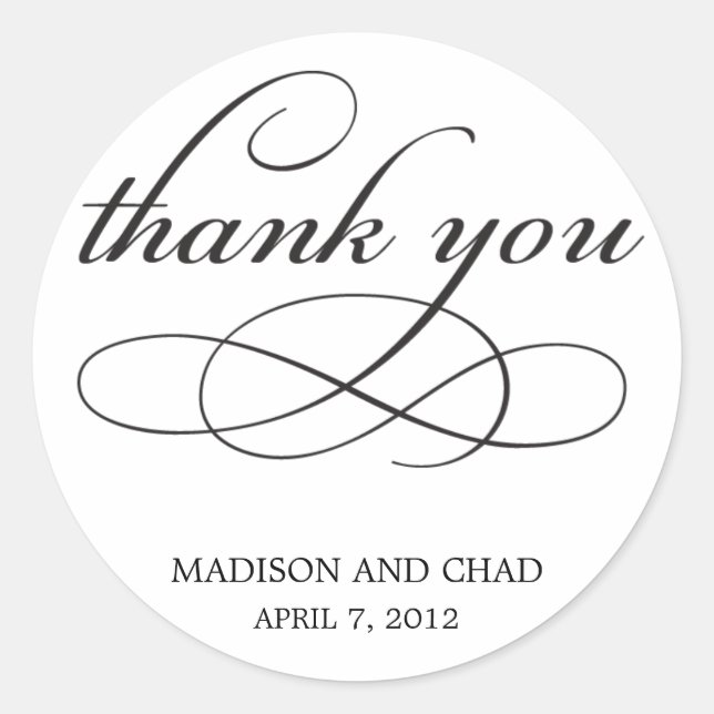 Zeitloses Skript Vielen Dank für Ihr Interesse an  Runder Aufkleber (Vorderseite)