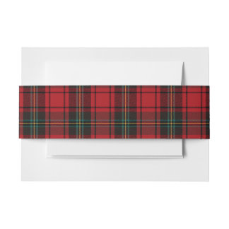 Zeitloses Tartan Karo Rot Schwarz Ralph Weihnachte Einladungsbanderole
