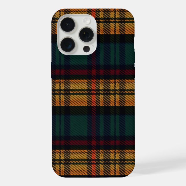 Zeitloses Tartan-Muster  iPhone Hülle (Rückseite)