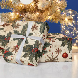 Zeitloses Weihnachten Geschenkpapier