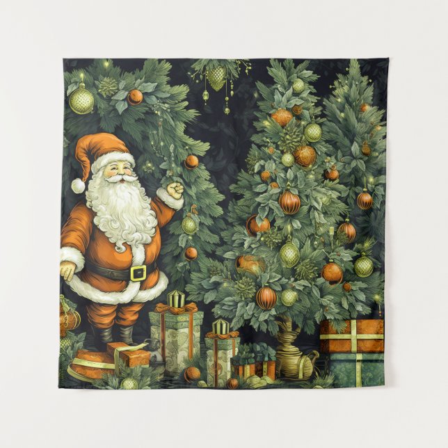 Zeitloses Weihnachtsband Wandteppich (Vorderseite)