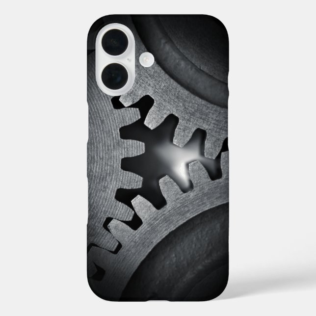 Zeitloses Zahnräder iPhone 16 Case (Rückseite)