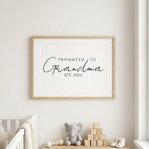 Zeitloses Zur Oma EST-Jahres-Design Poster