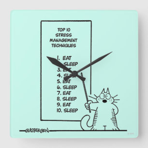 Zeitmanagement Quadratische Wanduhr