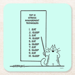 Zeitmanagement Rechteckiger Pappuntersetzer