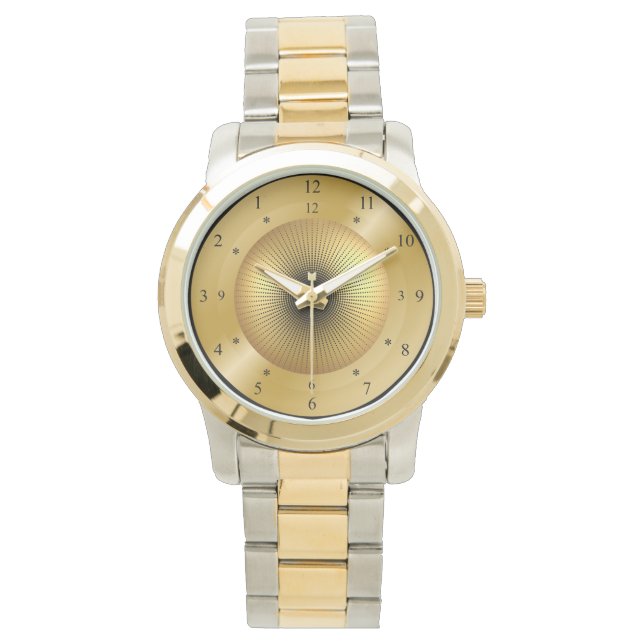 Zeitmaschine ~ Goldenes Schwarzes Loch ~ Zeitreise Armbanduhr (Vorderseite)