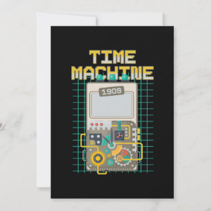 Zeitmaschine Retro Vintage Zeitreisegeschenk Einladung