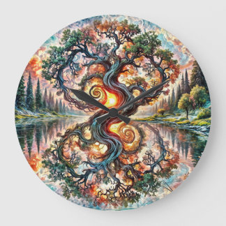 Zeitmesser für den Whimsical Tree Große Wanduhr