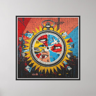 Zeitmomente — Zeitgenössische Pop-Art-Leinwandwand Leinwanddruck