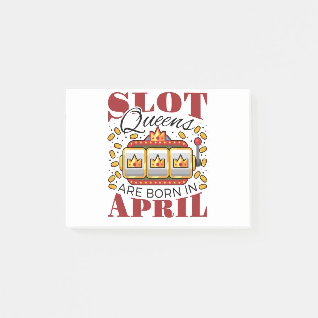 Zeitnischen Queens sind im April Geboren Post-it Klebezettel (Vorderseite)