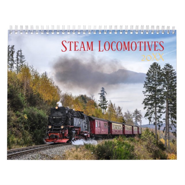 Zeitplan für die Dampflokomotive Kalender (Titelbild)