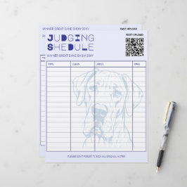 Zeitplan für die Great Dane-Hundeausstellung Briefbogen