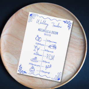 Zeitplan für die handgezeichnete Hochzeit Programm