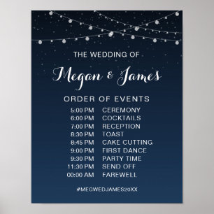 Zeitplan für die Hochzeit der Himmelsschifffahrt Poster