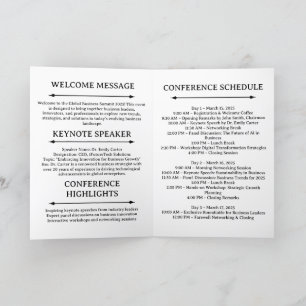 Zeitplan für die Konferenz Programm