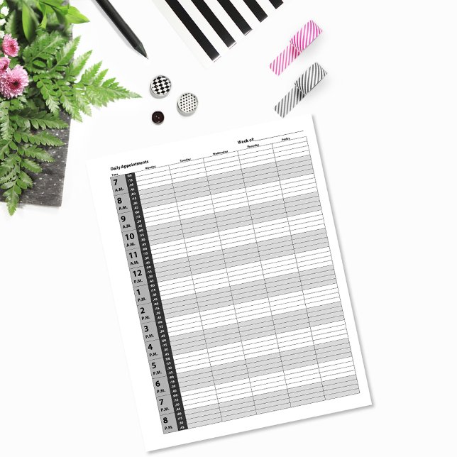 Zeitplan für die tägliche Ernennung | Grau (Von Creator hochgeladen)