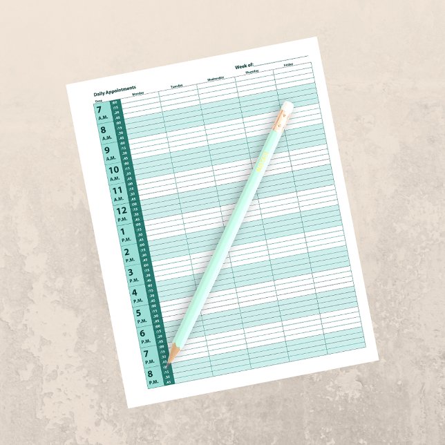 Zeitplan für die tägliche Ernennung | Minzgrün (Von Creator hochgeladen)