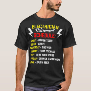 Zeitplan für die Versorgung mit Strom T-Shirt