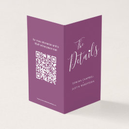 Zeitplan für Hochzeitgäste QR-Code-Pflaume