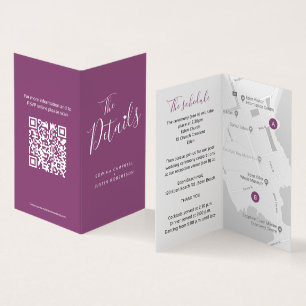 Zeitplan für Hochzeitgäste QR-Code-Pflaume