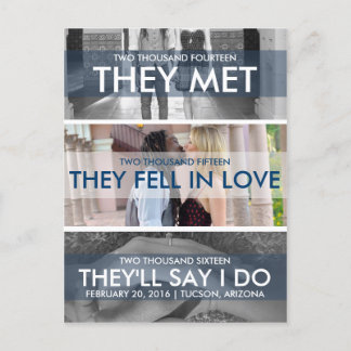 Zeitplan Save the Date Postkarte