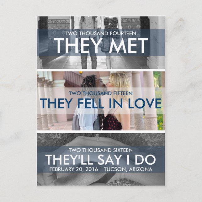 Zeitplan Save the Date Postkarte (Vorderseite)