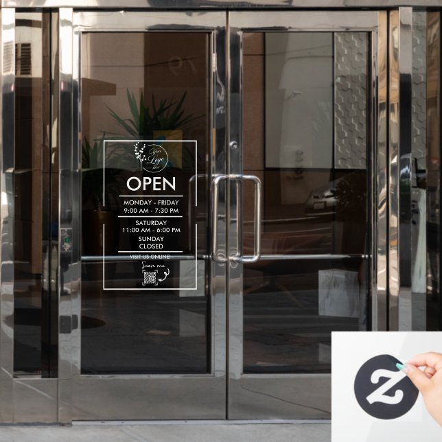 Zeitplanliste für Geschäftsöffnungszeiten Fensteraufkleber (Büro Tür)