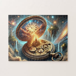 Zeitportal Vintage-Taschenuhr Surreal Fantasy Puzzle