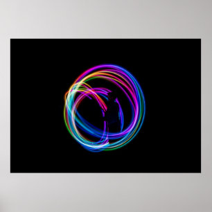 Zeitraffer-Fotografie von Lichtern Poster