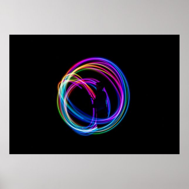 Zeitraffer-Fotografie von Lichtern Poster (Vorne)