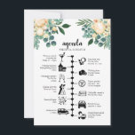Zeitrahmen für das weiße Hochzeitswochenende, Tage Hinweiskarte<br><div class="desc">Ein weißer, peonfarbener Bukett schmückt diese Hochzeitreise mit der Begrüßungskarte. Mit Piktogramm-Icons lass deinen Gästen deine Reiseroute für den großen Tag und versichere, dass während der gesamten Veranstaltung niemand auf deine Agenda verzichten kann. Mit einer Begrüßungsbotschaft an der Vorderseite sind sie perfekt für Liebestaschen. Wir haben ein paar unserer eigenen...</div>