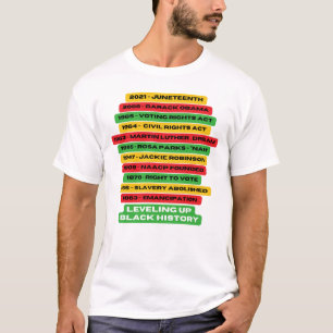 Zeitrahmen für die Schwarze Geschichte T-Shirt