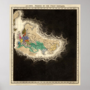 Zeitraum der erster Kreuzzug ANZEIGE 1100 Poster