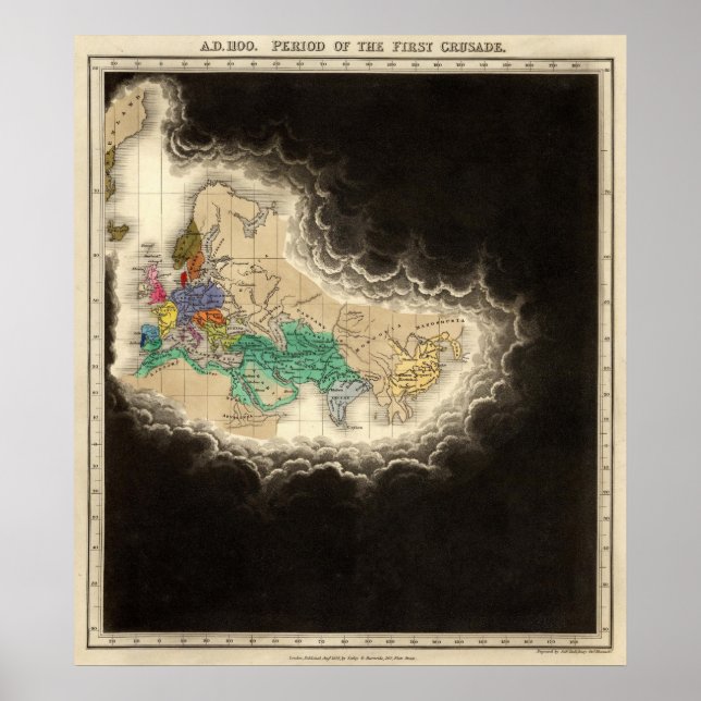Zeitraum des ersten Kreuzzugs 1100 n. Chr. Poster (Vorne)