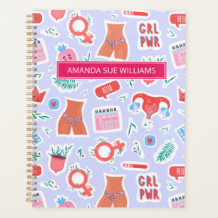 Zeitraum/Menstruationszyklus - Ihr Name/Monogramm Planer