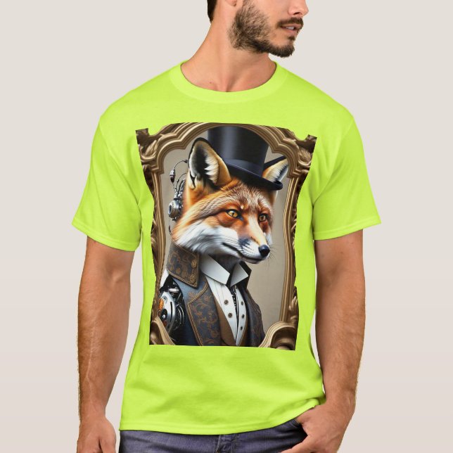 🦊 Zeitreflektionen | Fox Royalty Meets Futuris T-Shirt (Vorderseite)