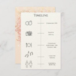 Zeitreihenfolge der Ereignisse Herzstück Leaf Tree Einladung